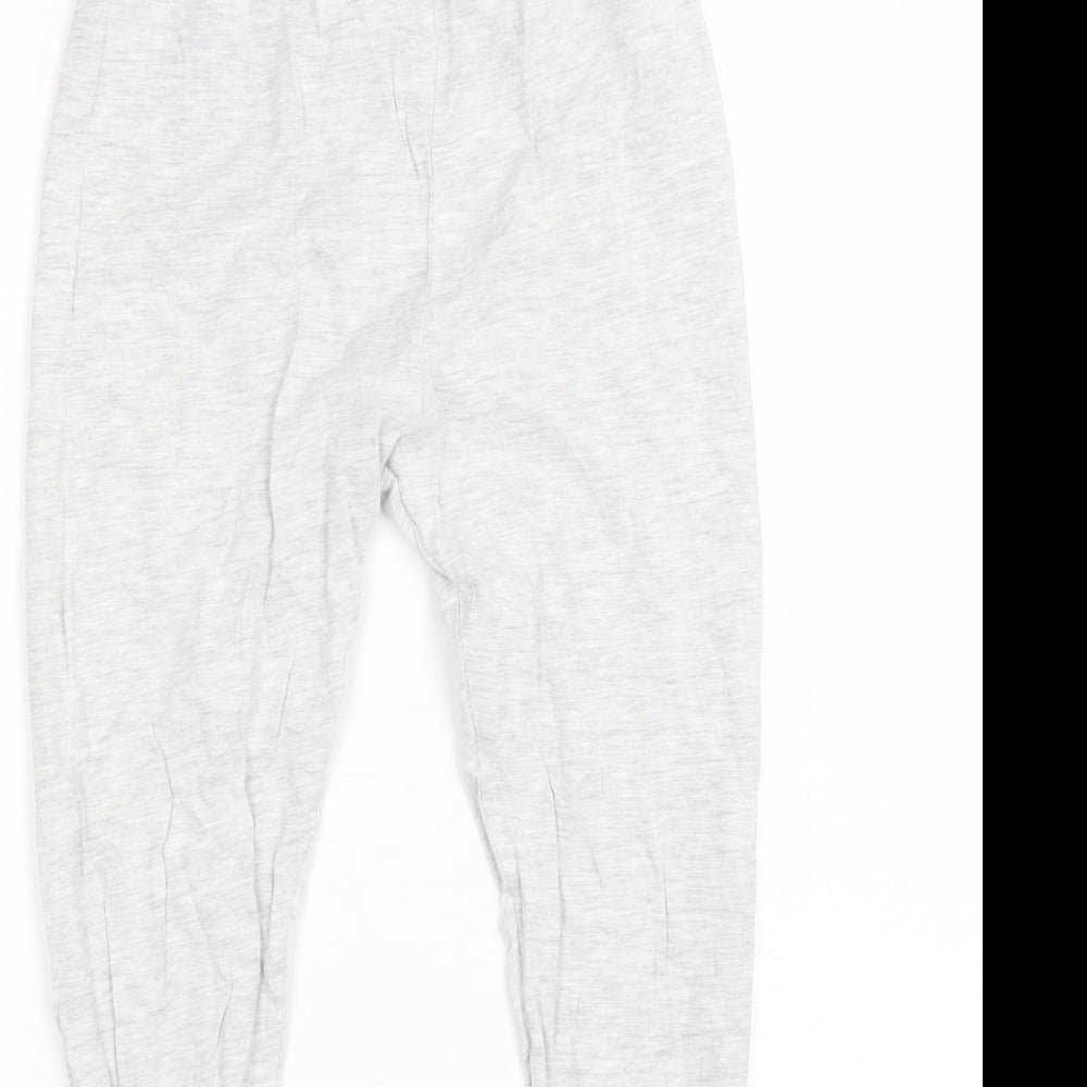 George Girls Grey Solid Cotton  Pyjama Pants Size 9-10 Years