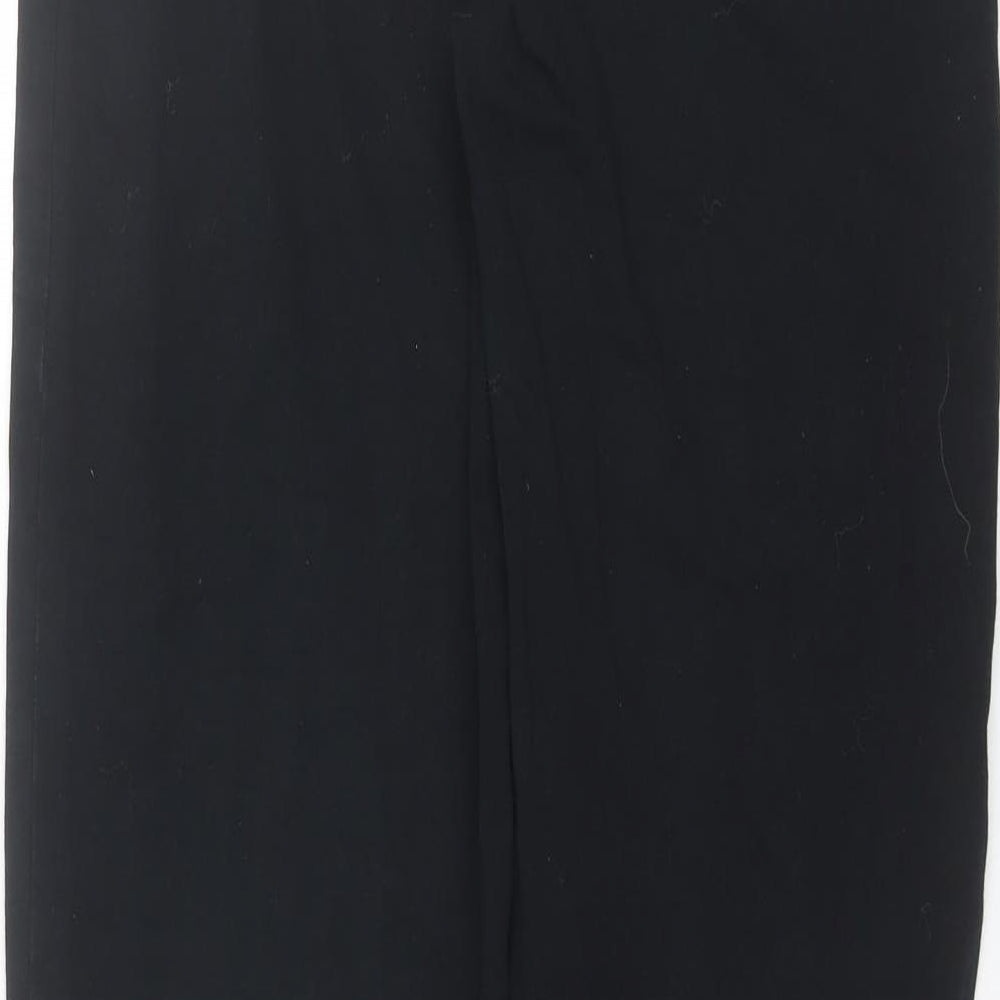 Marks and Spencer Womens Black  Cotton Trousers  Size 10 L29 in Regular