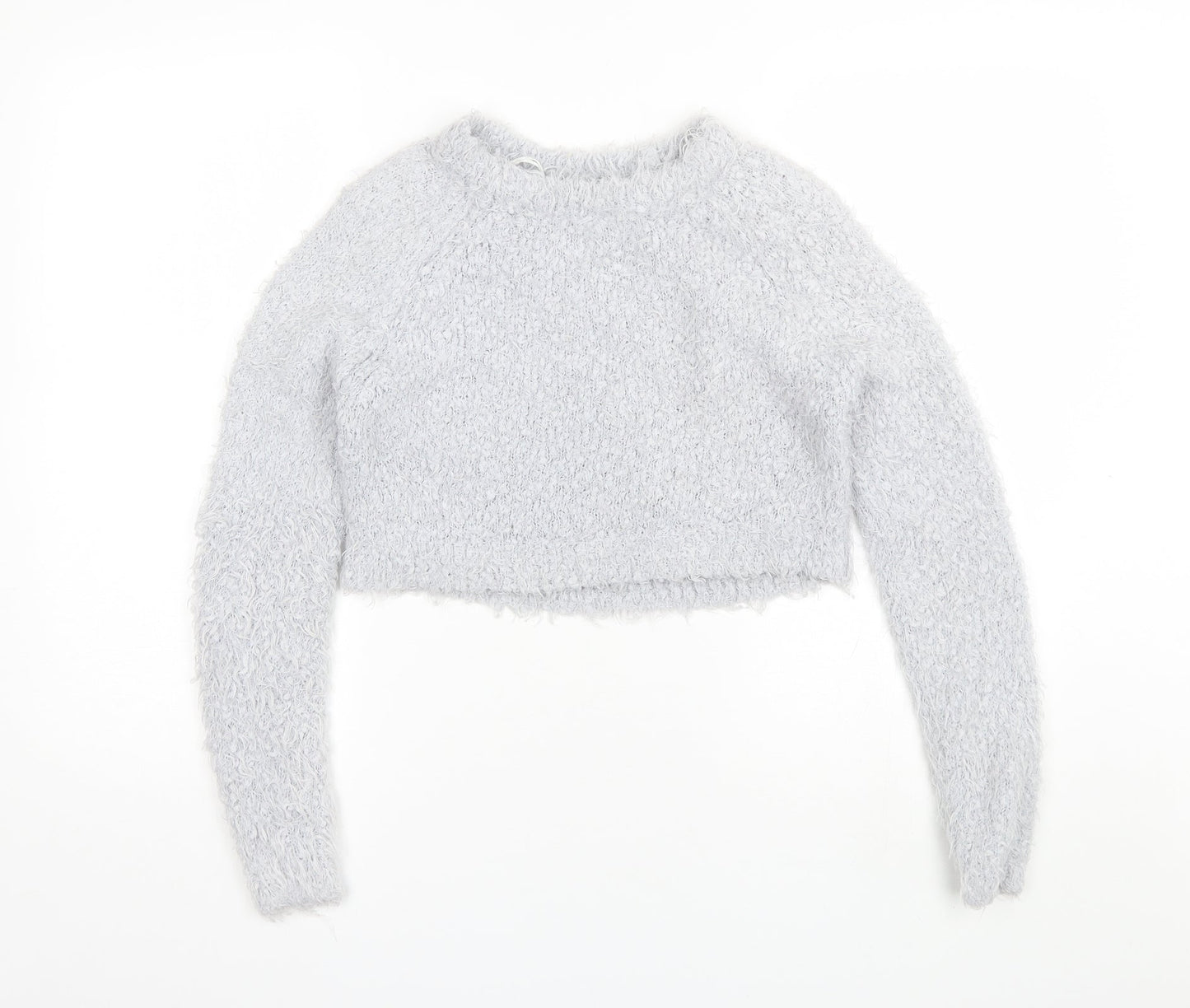 River Island Womens Blue Round Neck  Polyester Pullover Jumper Size 6