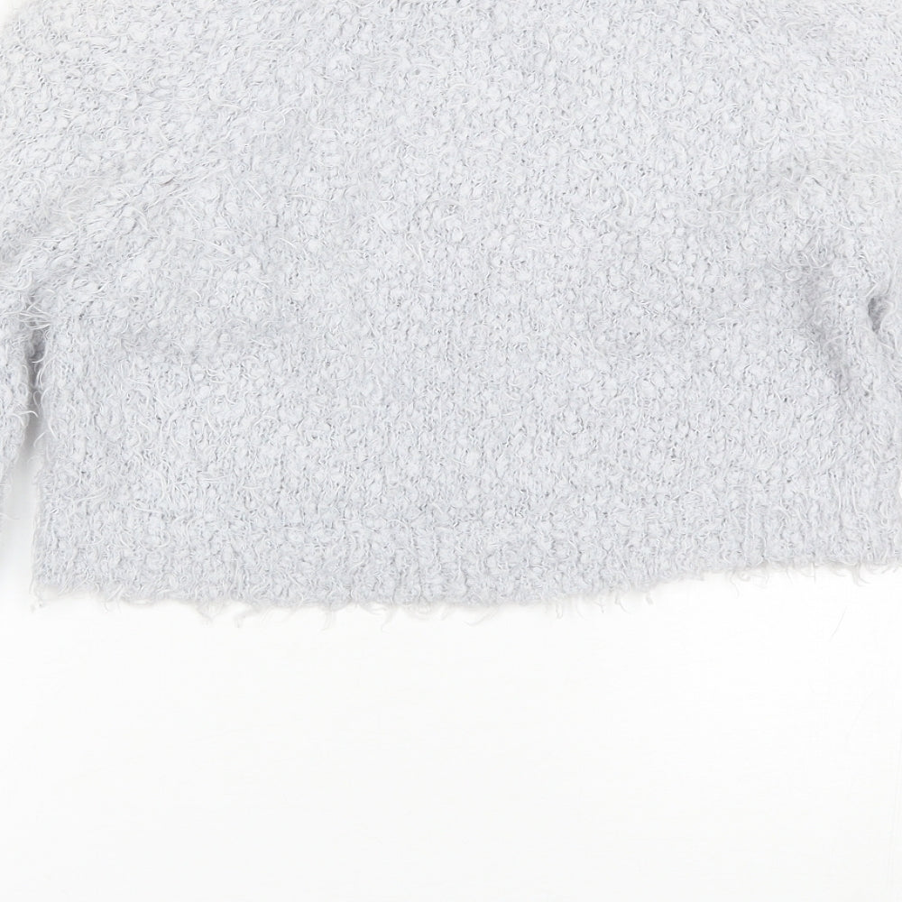 River Island Womens Blue Round Neck  Polyester Pullover Jumper Size 6
