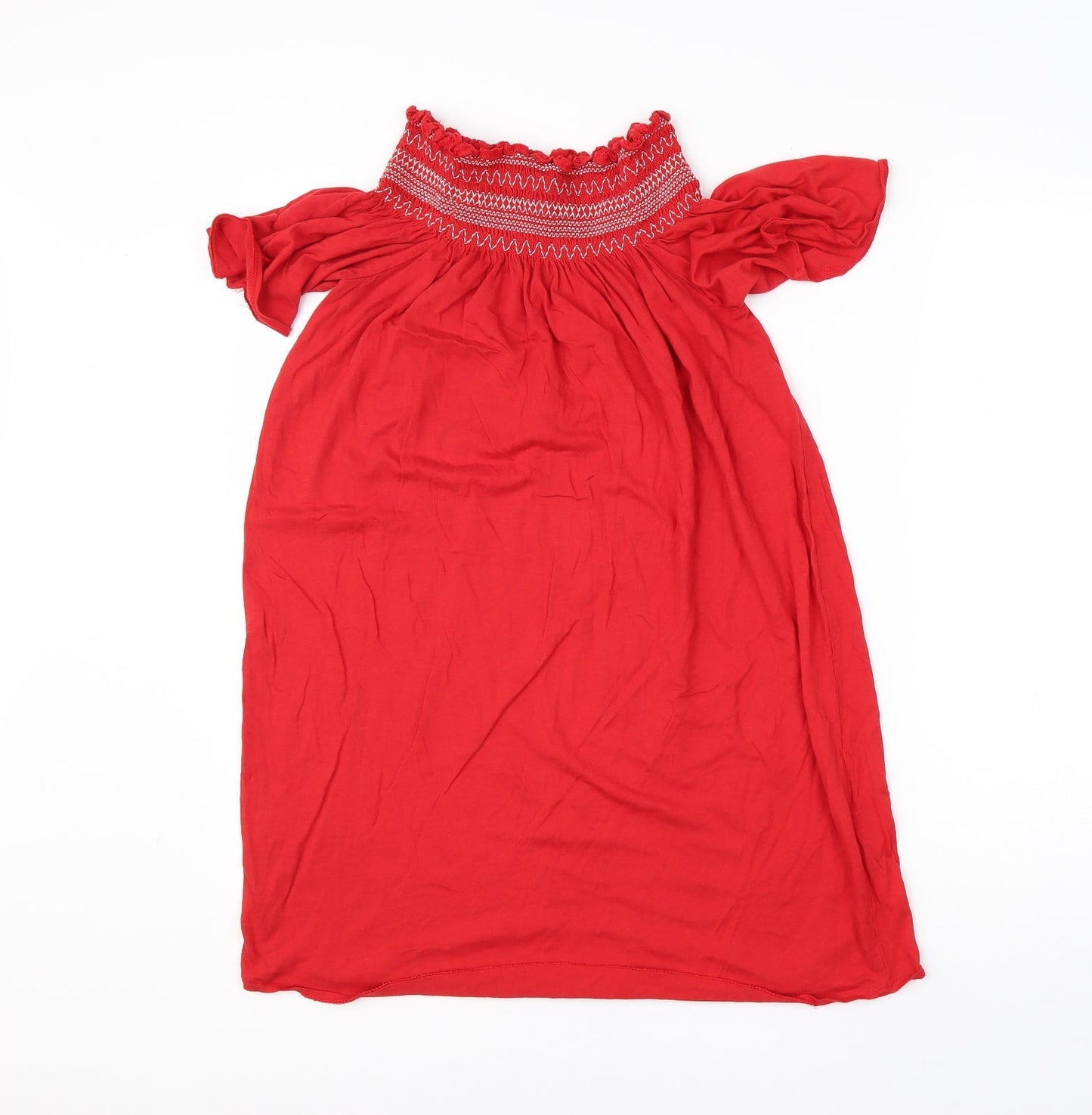 New Look Womens Red  Modal Shift  Size S  Square Neck