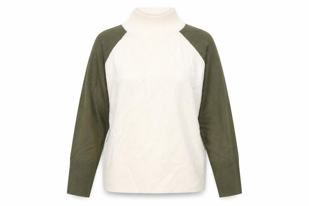 M&S Womens Beige High Neck  Acrylic Pullover Jumper Size S