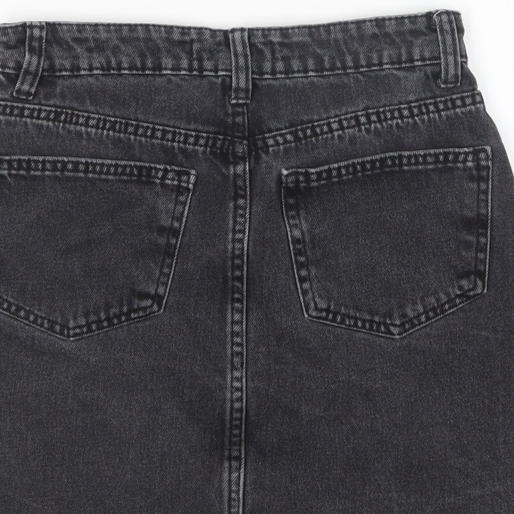 Denim Co Womens Black  Cotton Mini Skirt Size 4