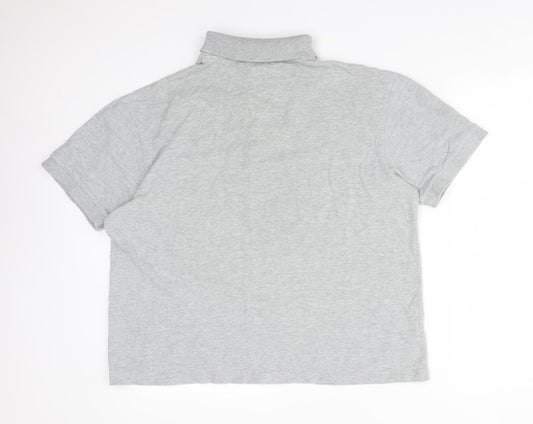 Easy Mens Grey  Cotton  Polo Size L Collared