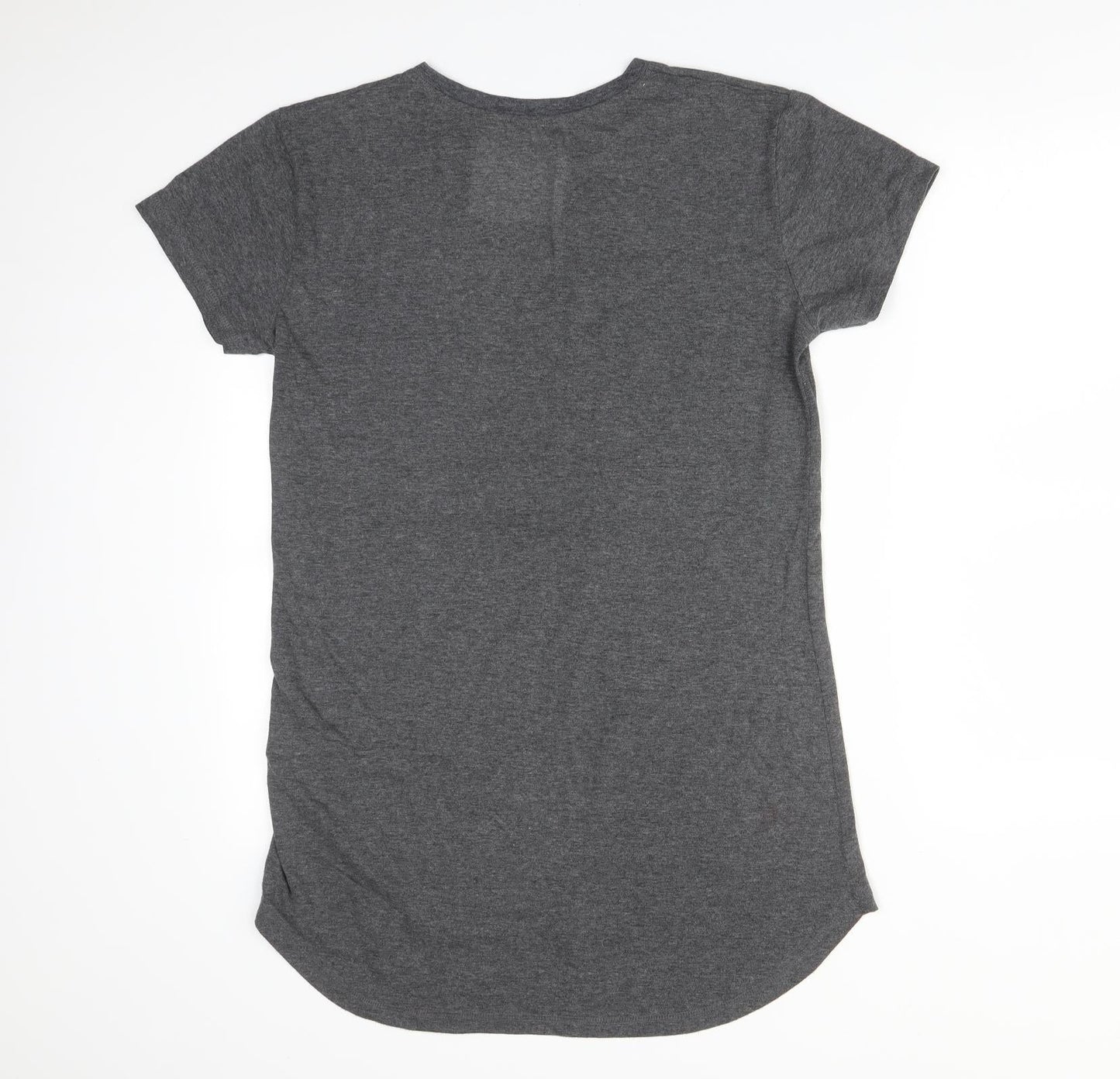Primark Womens Grey Solid Polyester  Pyjama Top Size S   - The Deathly Hallows