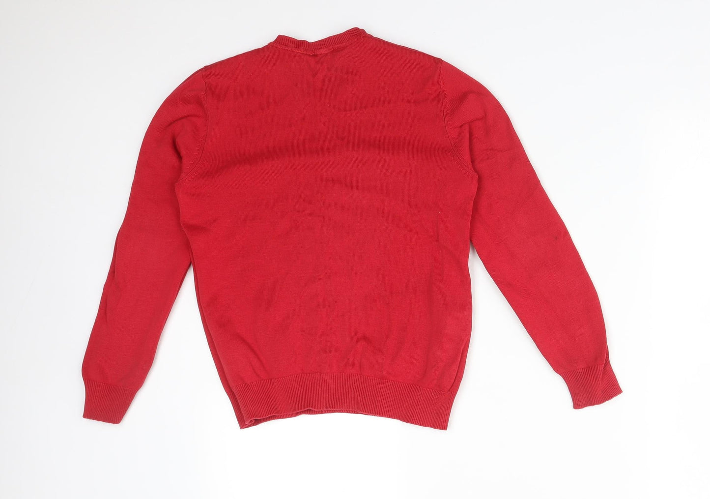 George Boys Red  Cotton Pullover Sweatshirt Size 9-10 Years