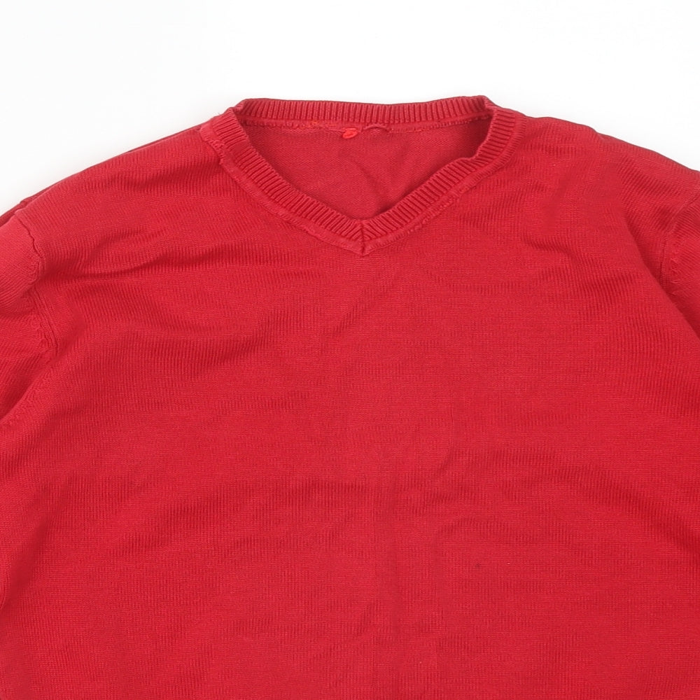 George Boys Red  Cotton Pullover Sweatshirt Size 9-10 Years
