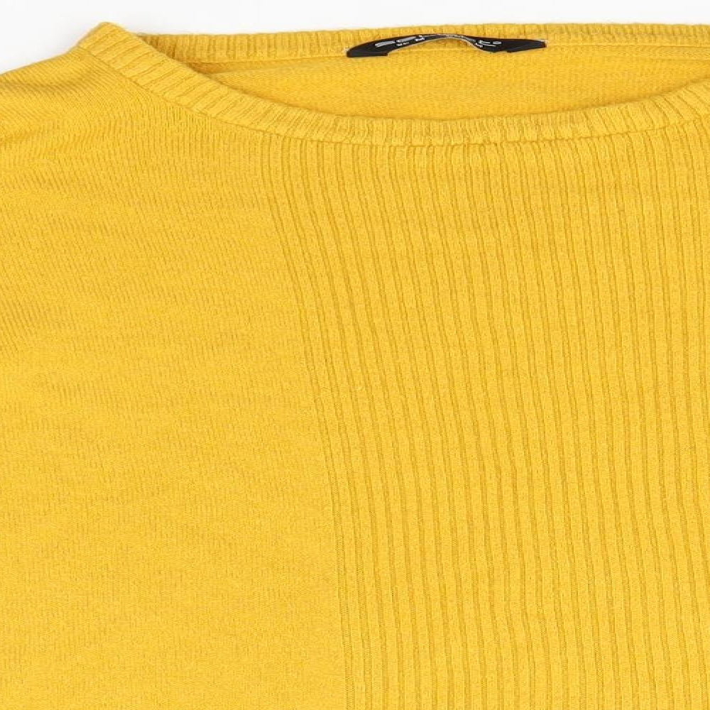 Select Womens Orange Roll Neck  Acrylic Pullover Jumper Size M