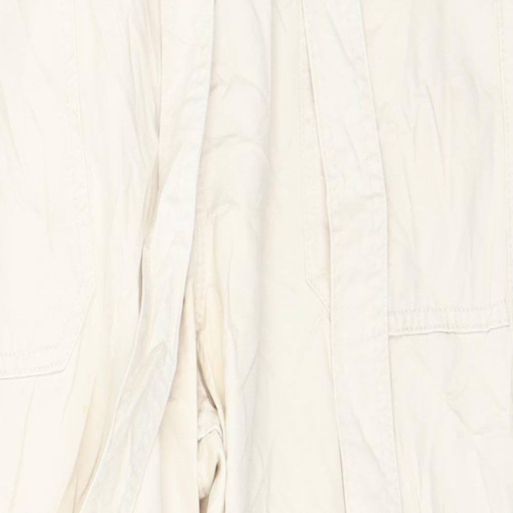 New Look Womens Ivory  Cotton Trousers  Size 12 L25 in Regular
