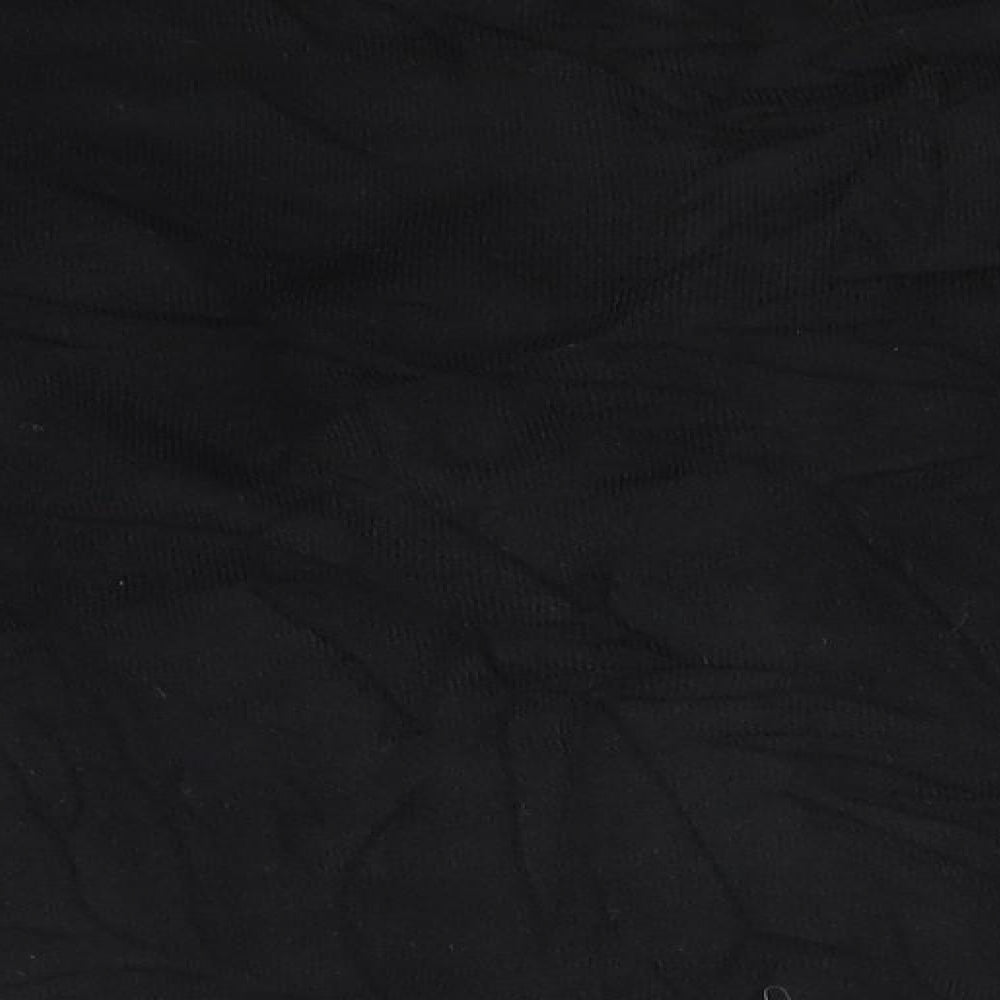 Bonmarché Womens Black Round Neck  Acrylic Cardigan Jumper Size S