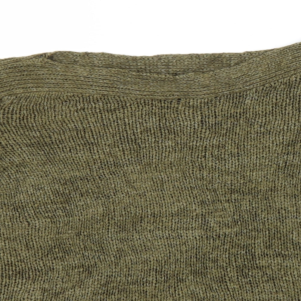 Dorothy Perkins Womens Brown Round Neck  Acrylic Pullover Jumper Size 10