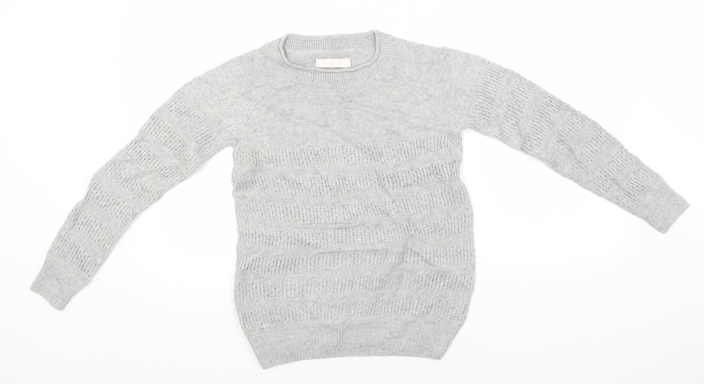 6ixty 8ight Womens Grey Round Neck  Acrylic Pullover Jumper Size S