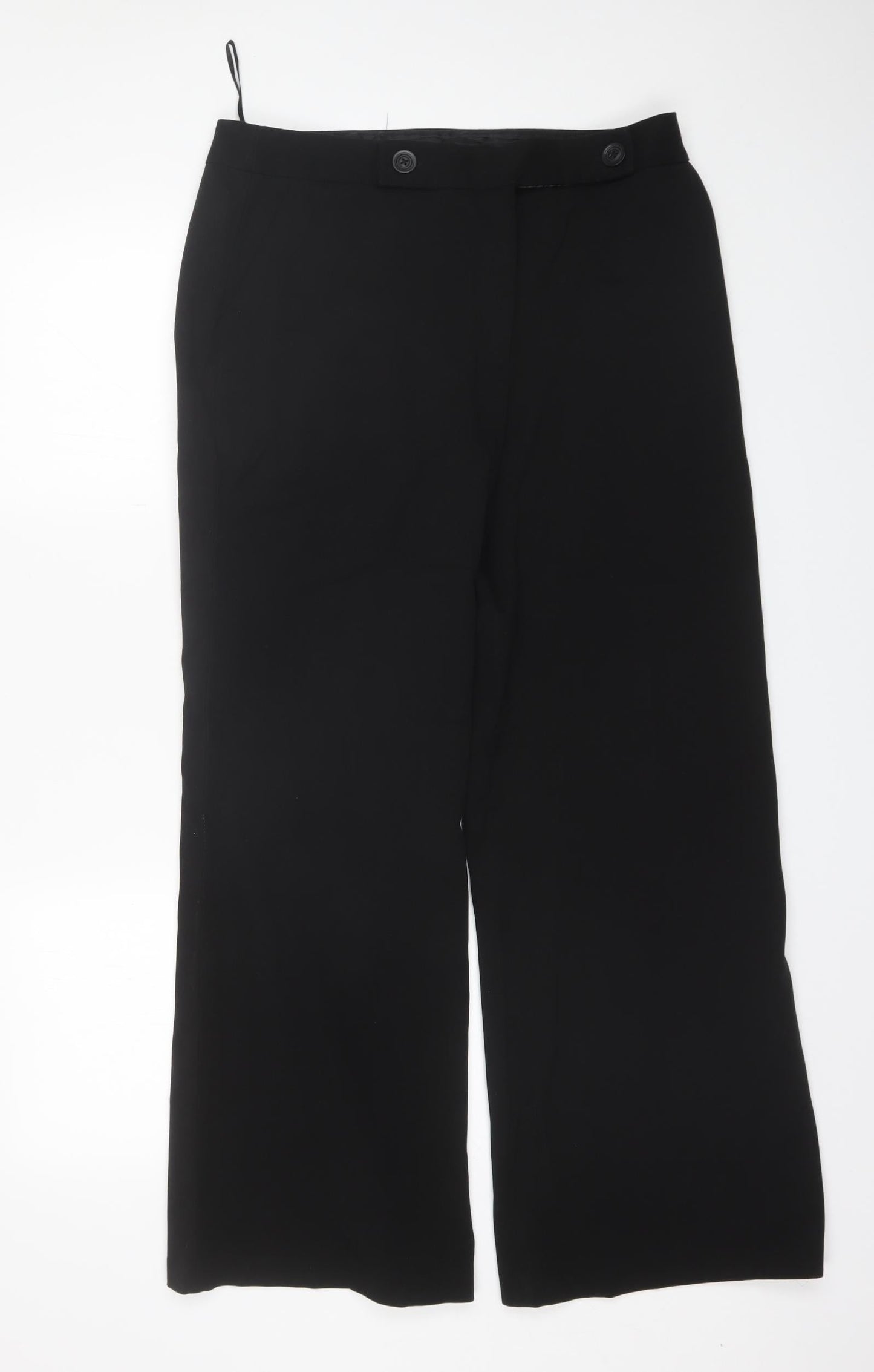 Dorothy Perkins Womens Black  Polyester Dress Pants Trousers Size 14 L31 in Regular