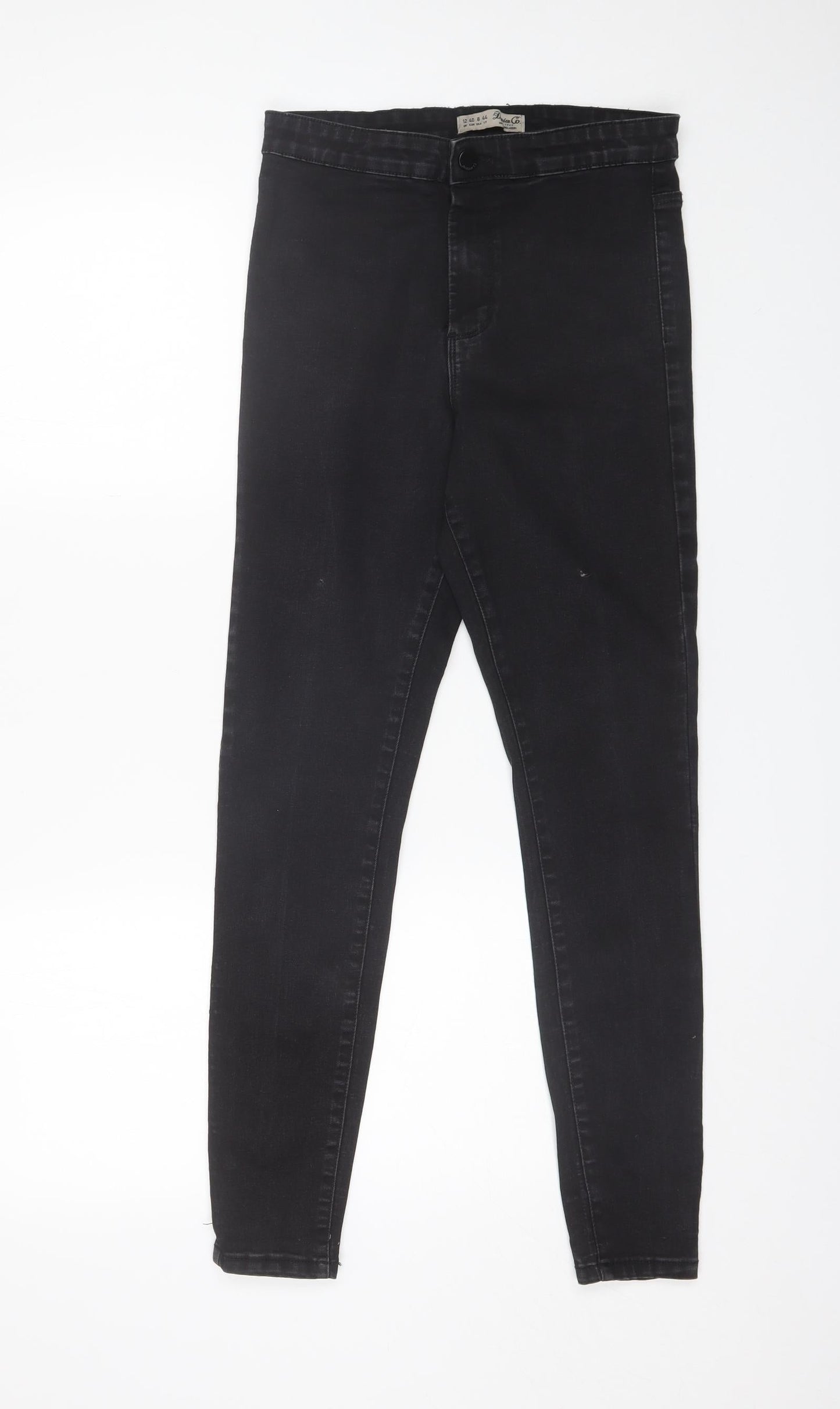 Denim Co Womens Black  Cotton Skinny Jeans Size 12 L28 in Regular