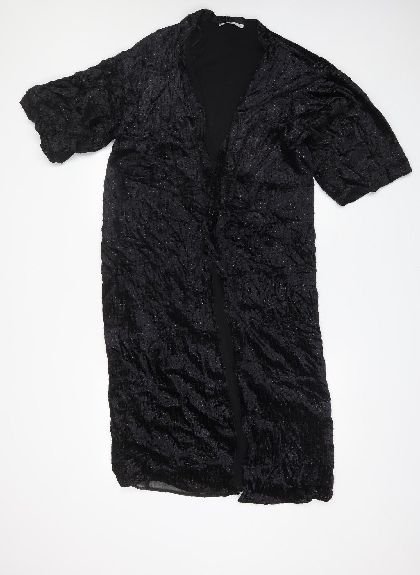 MNG Womens Black V-Neck  Polyester Cardigan Jumper One Size