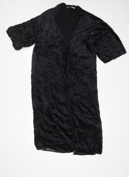 MNG Womens Black V-Neck  Polyester Cardigan Jumper One Size