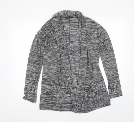 Marks and Spencer Womens Grey Collared  Polyester Cardigan Jumper Size 10