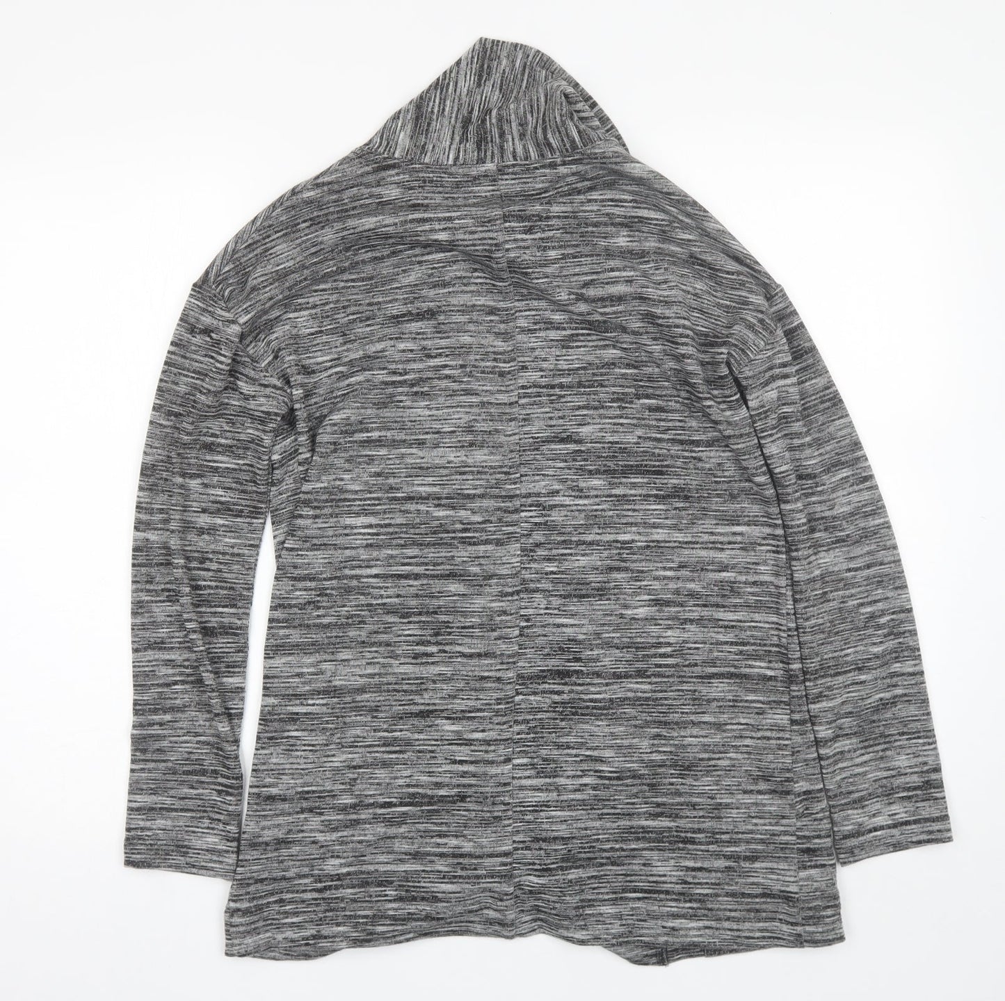 Marks and Spencer Womens Grey Collared  Polyester Cardigan Jumper Size 10