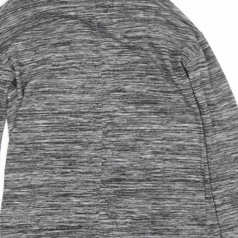 Marks and Spencer Womens Grey Collared  Polyester Cardigan Jumper Size 10