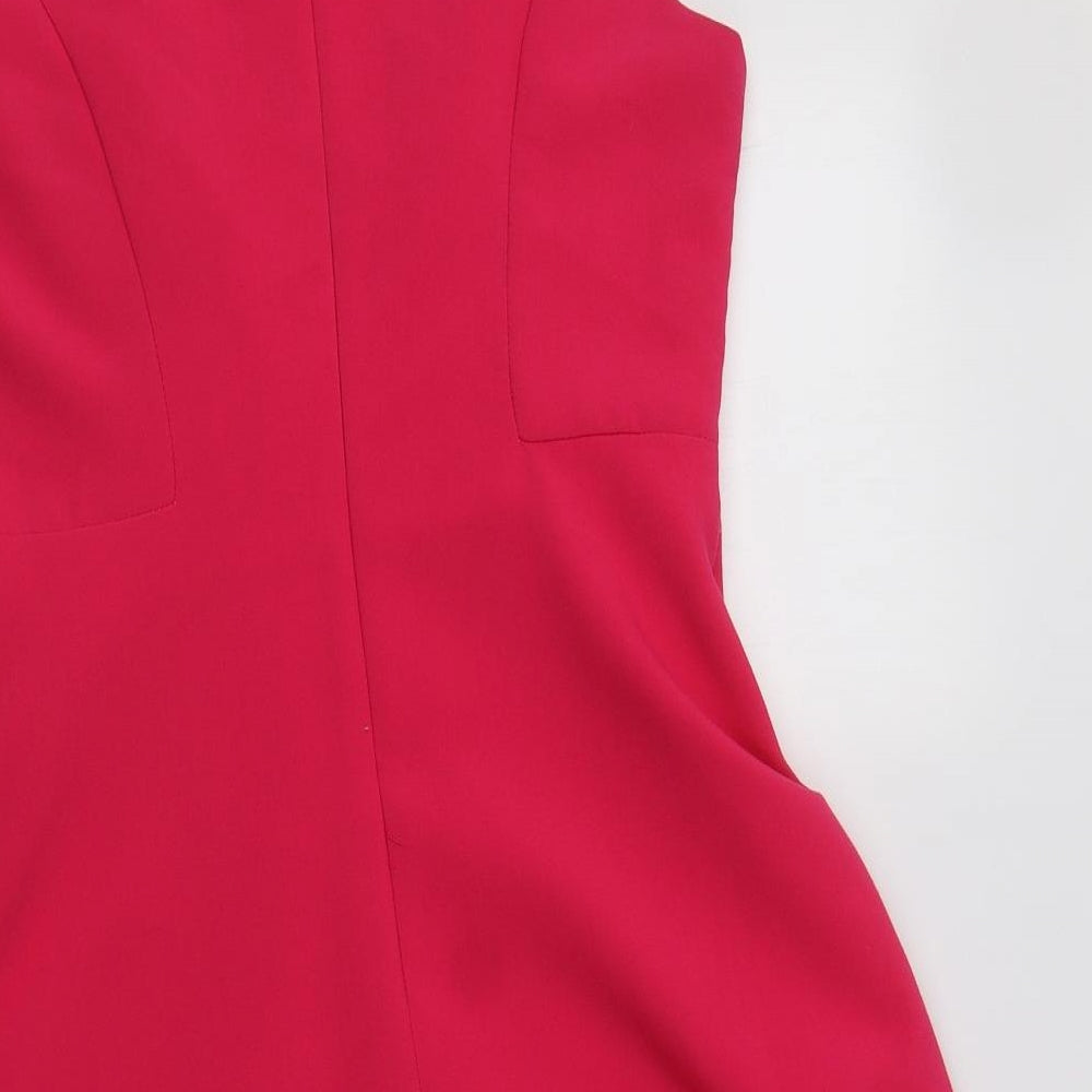 F&F Womens Pink  Polyester Fit & Flare  Size 12  Round Neck