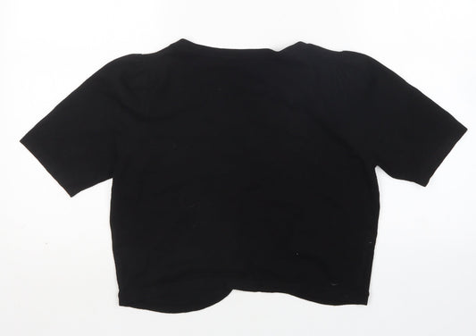 BHS Womens Black Round Neck  Viscose Cardigan Jumper Size 12