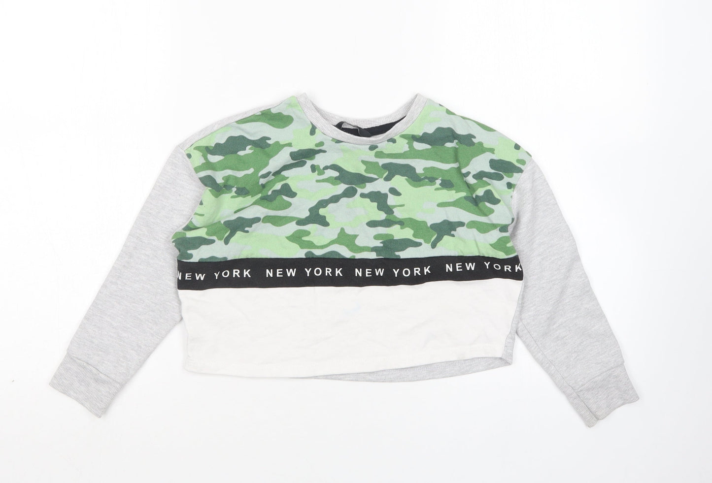 George Girls Multicoloured Camouflage Camel Pullover Sweatshirt Size 5-6 Years