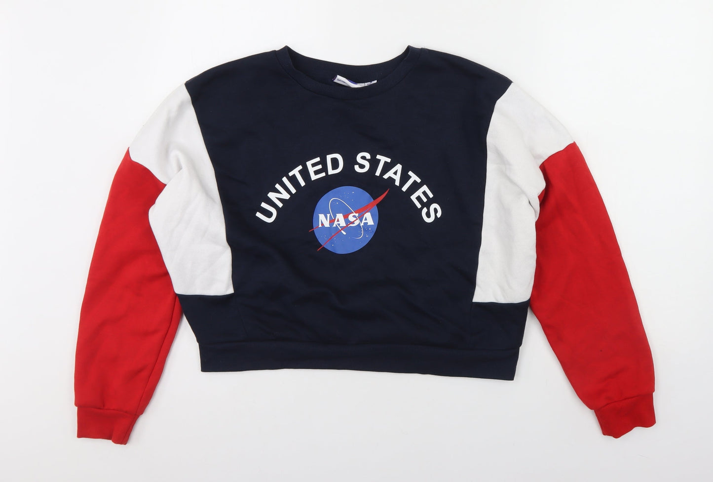 Primark Womens Multicoloured  Polyester Pullover Sweatshirt Size M   - nasa