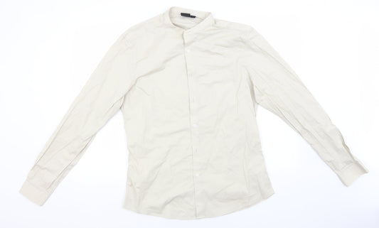 ASOS Womens Green  Cotton Basic Button-Up Size L Collared