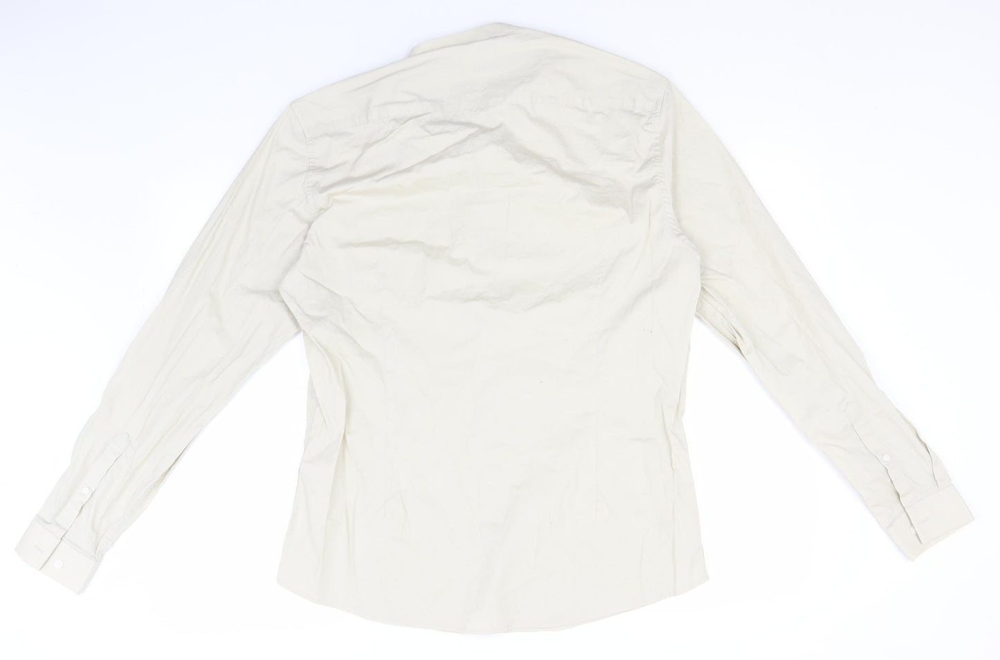 ASOS Womens Green  Cotton Basic Button-Up Size L Collared