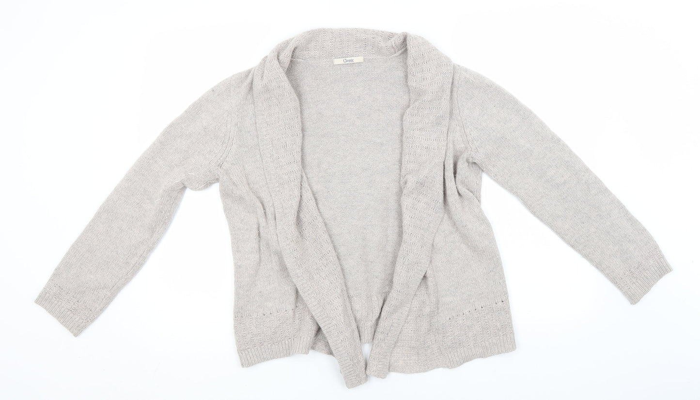 Marks and Spencer Womens Grey Roll Neck  Viscose Cardigan Jumper Size 12