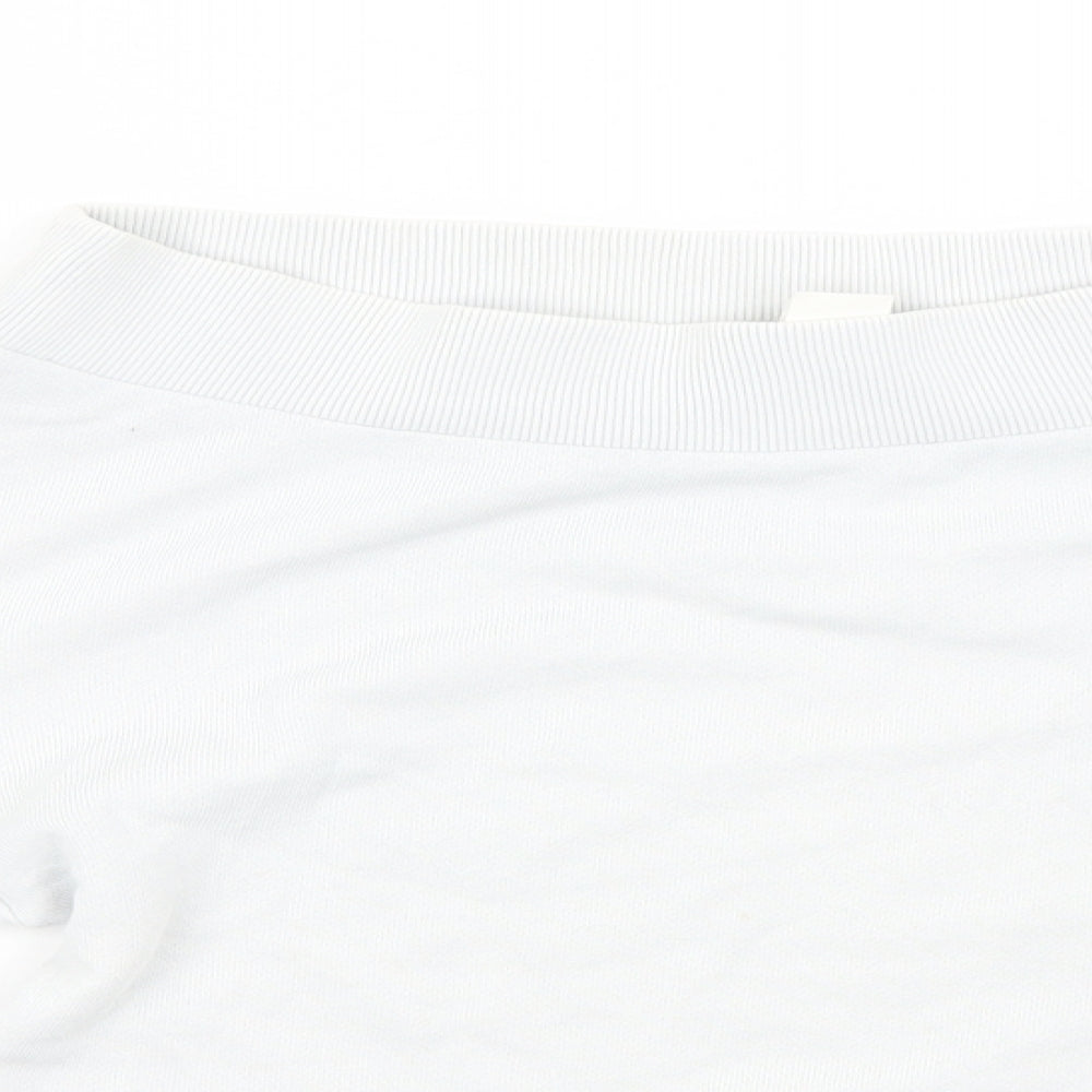 H&M Womens Green Scoop Neck  Cotton Pullover Jumper Size S