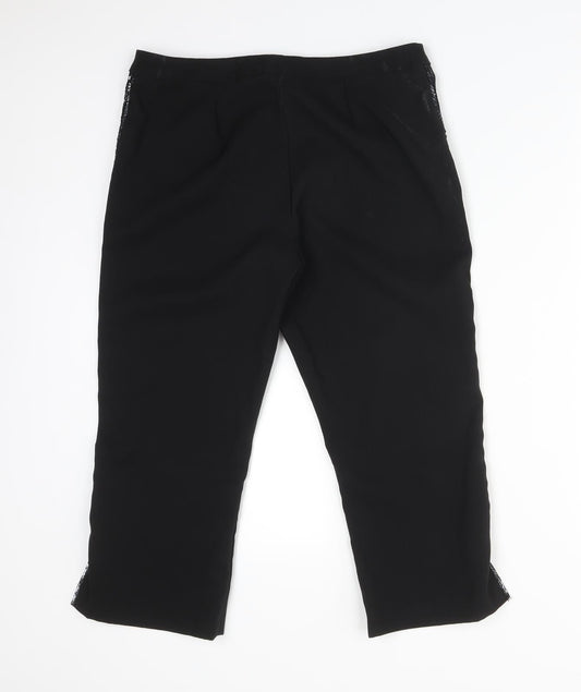 Dorothy Perkins Womens Black  Polyester Trousers  Size 12 L21 in Regular