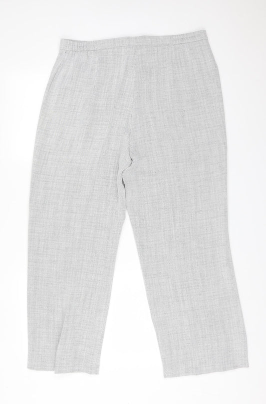 Gold Womens Grey  Polyester Trousers  Size 18 L27 in Regular