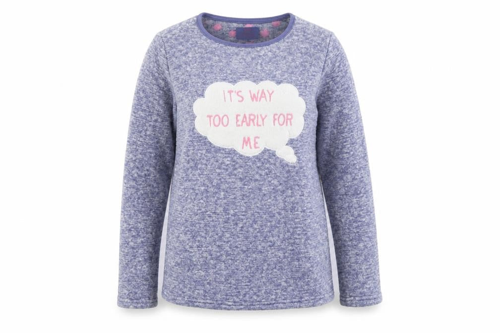 YD Girls Blue Solid Polyester Top Pyjama Top Size 13-14 Years