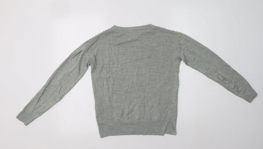 NEXT Womens Green Crew Neck  Viscose Pullover Jumper Size 6