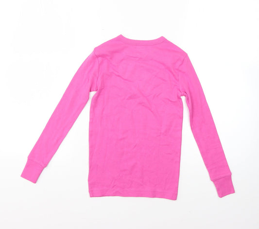 Gap Girls Pink Round Neck  Cotton Pullover Jumper Size 8 Years   - unicorn