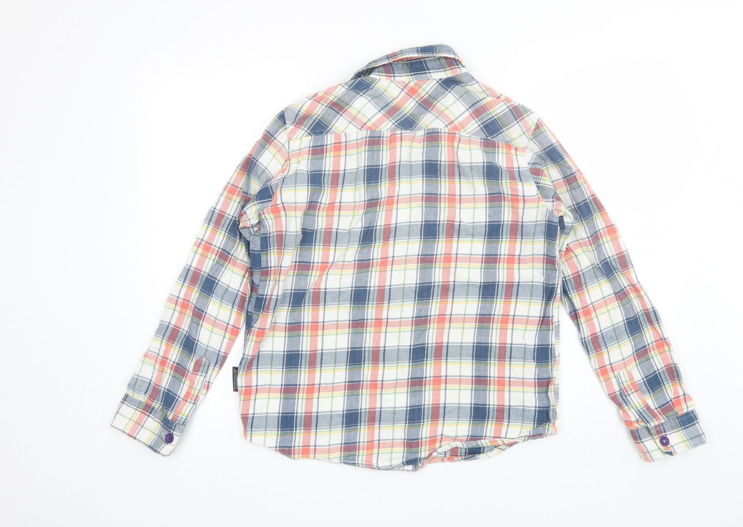 d'shea Mens Blue Plaid Cotton  Button-Up Size M Collared