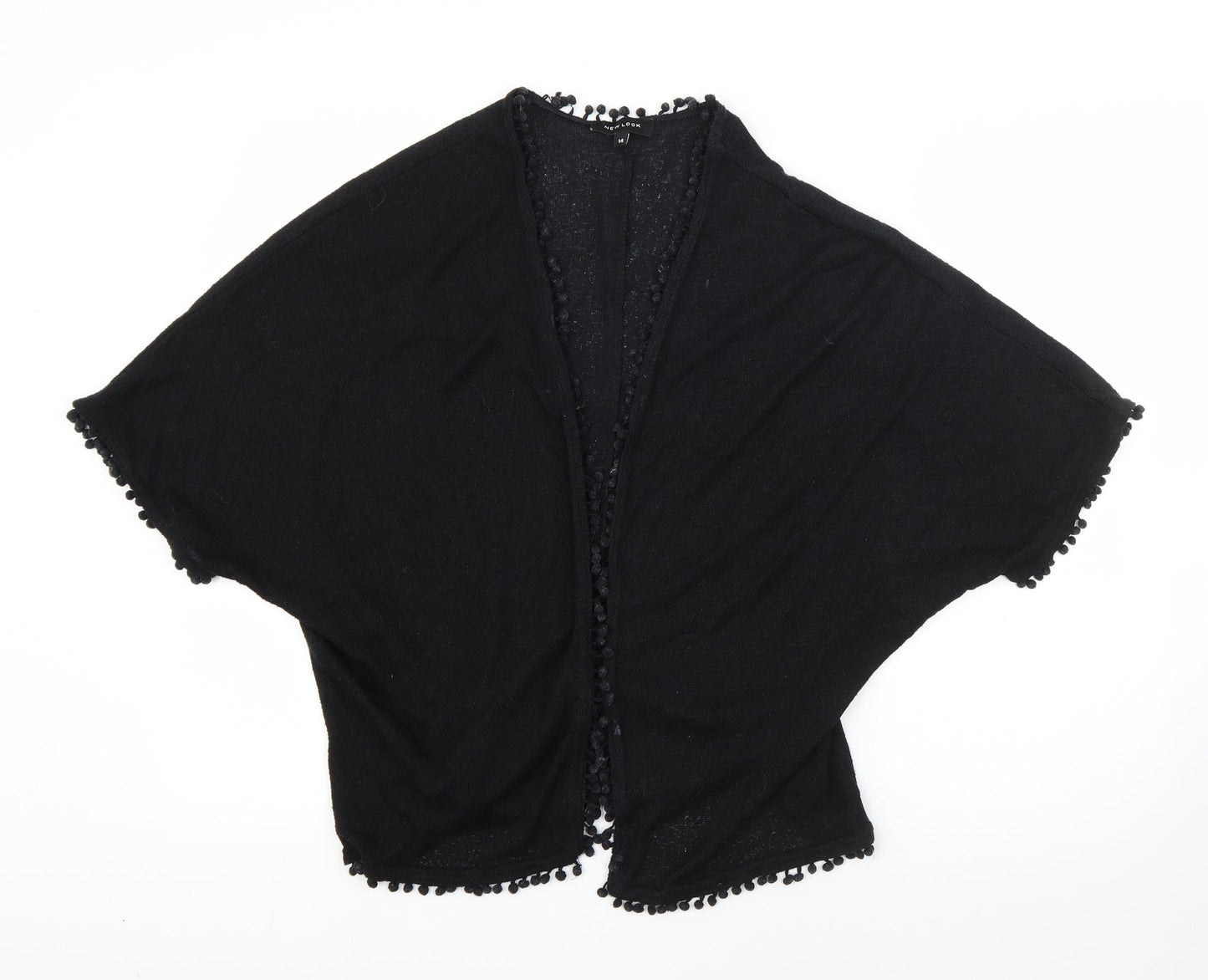 New Look Womens Black Round Neck  Acrylic Cardigan Jumper Size 14
