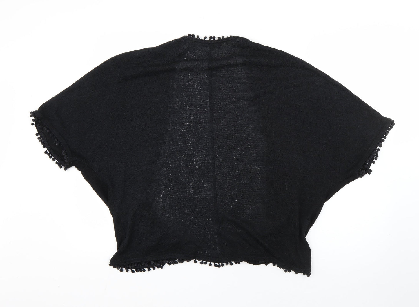 New Look Womens Black Round Neck  Acrylic Cardigan Jumper Size 14
