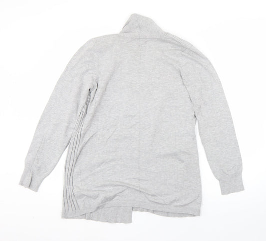 BHS Womens Grey Collared  Viscose Cardigan Jumper Size 12