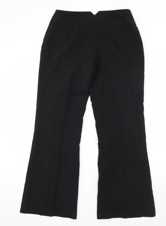 Dorothy Perkins Womens Black  Viscose Dress Pants Trousers Size 10 L26 in Regular