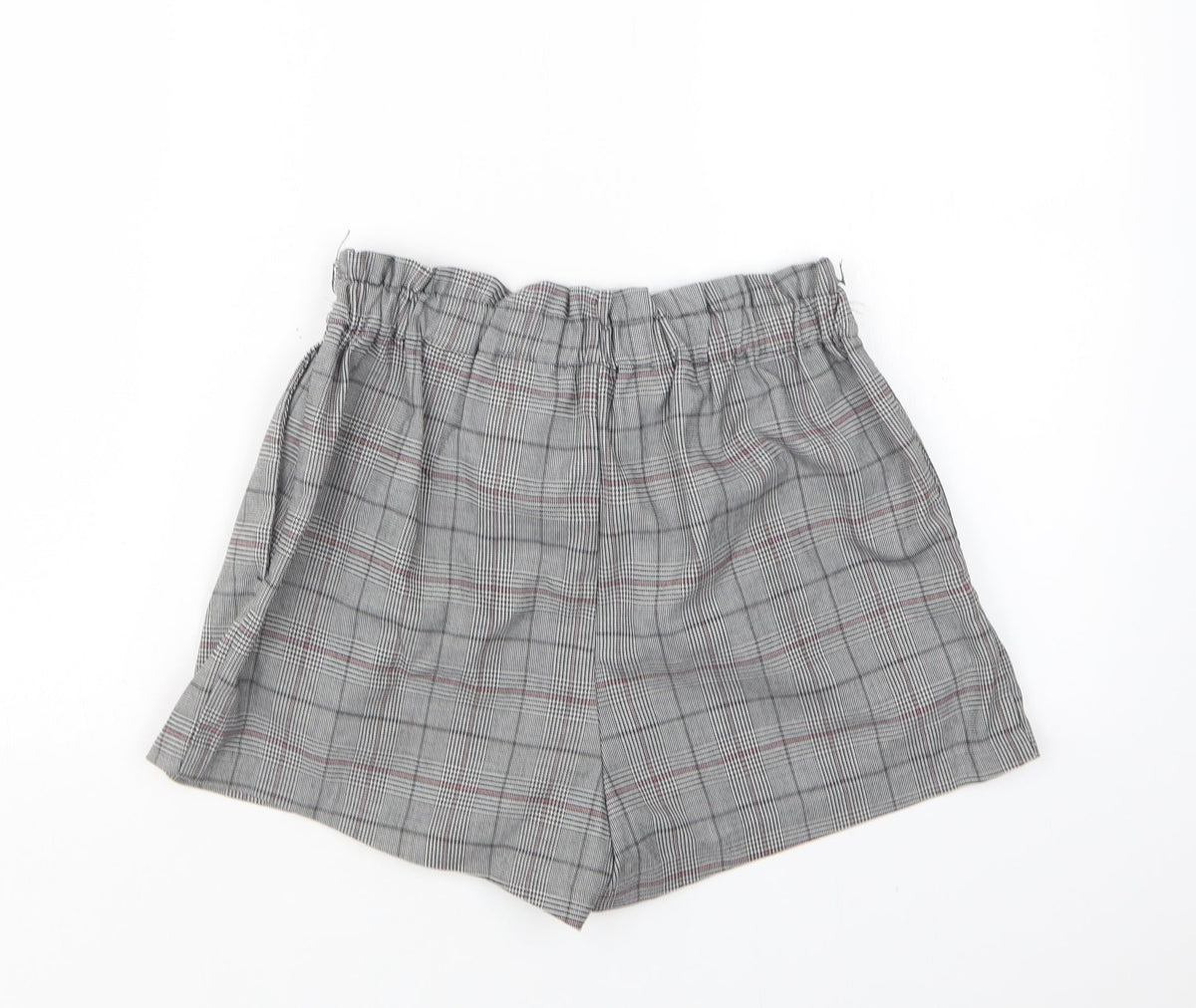 H&M Womens Multicoloured Houndstooth Polyester Paperbag Shorts Size 6 L3 in Regular