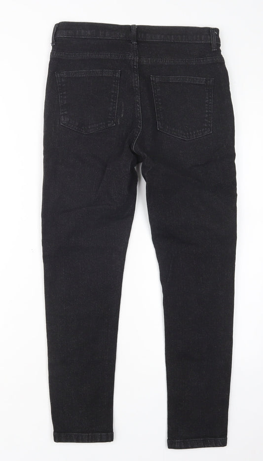 M&S Womens Black  Cotton Skinny Jeans Size 10 L25 in Regular