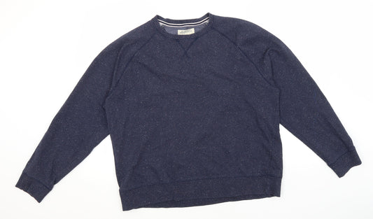 Burton Mens Blue Round Neck  Cotton Pullover Jumper Size XL