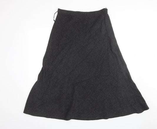 Coercion Womens Grey  Wool A-Line Skirt Size 30 in