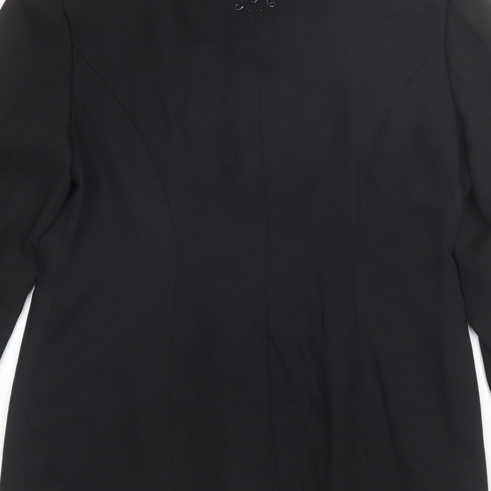 Richards Womens Black   Overcoat Jacket Size 16