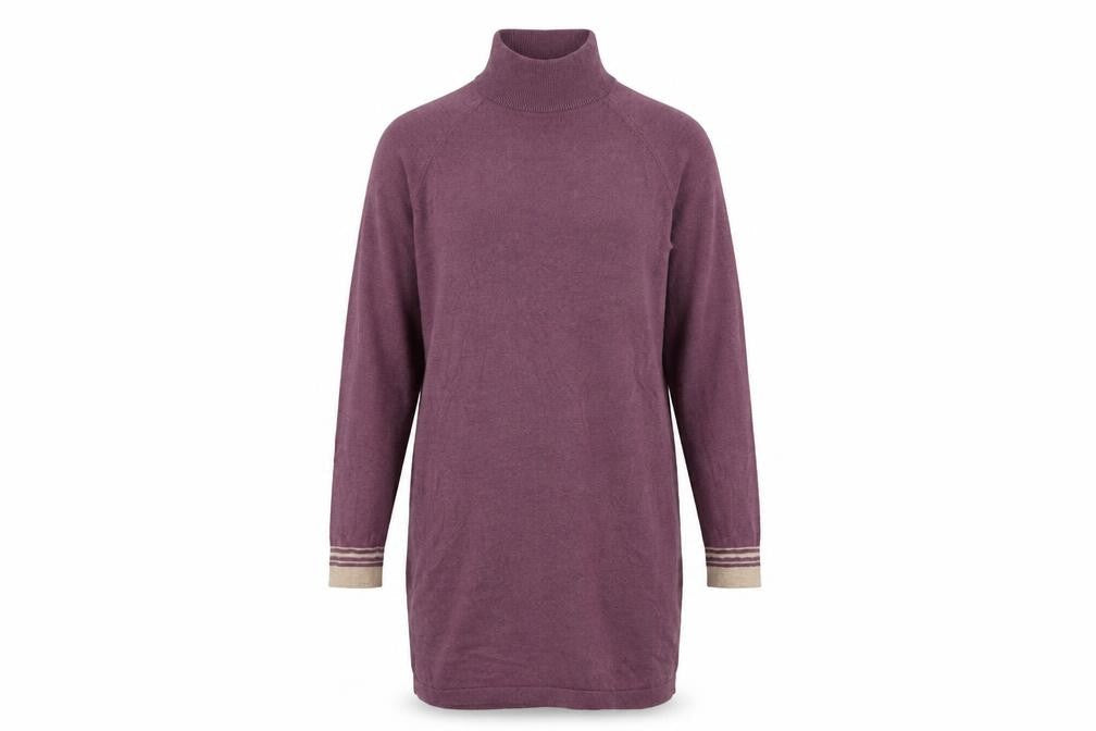 Patra Womens Pink  Cotton Jumper Dress  Size S  Mock Neck