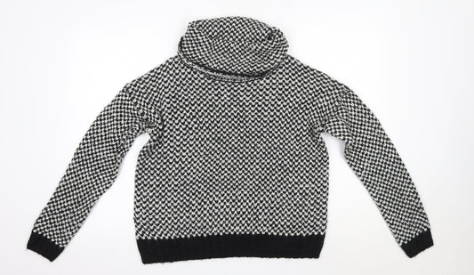 New Look Womens Multicoloured Roll Neck  Acrylic Pullover Jumper Size M