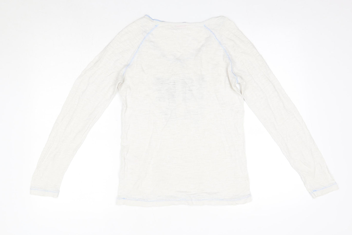 Berenice Womens White  Linen Basic Blouse Size S Round Neck