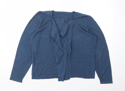 M&S Womens Blue Round Neck  Modal Pullover Jumper Size 14